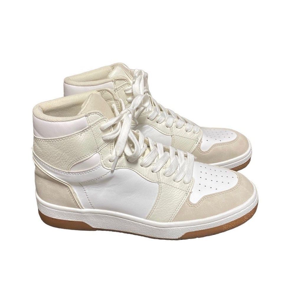 ShuShop Rebecca Bone High-Top Lace-Up Sneakers Size 7.5 NIB